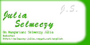 julia selmeczy business card