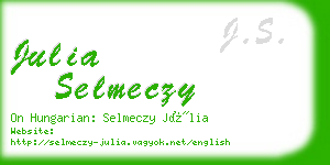 julia selmeczy business card